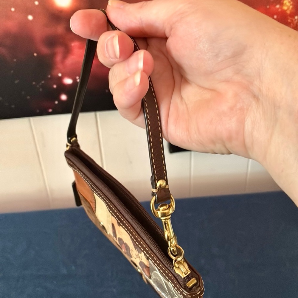 Coach Suede Patchwork Wristlet W/Dustbag - image 6